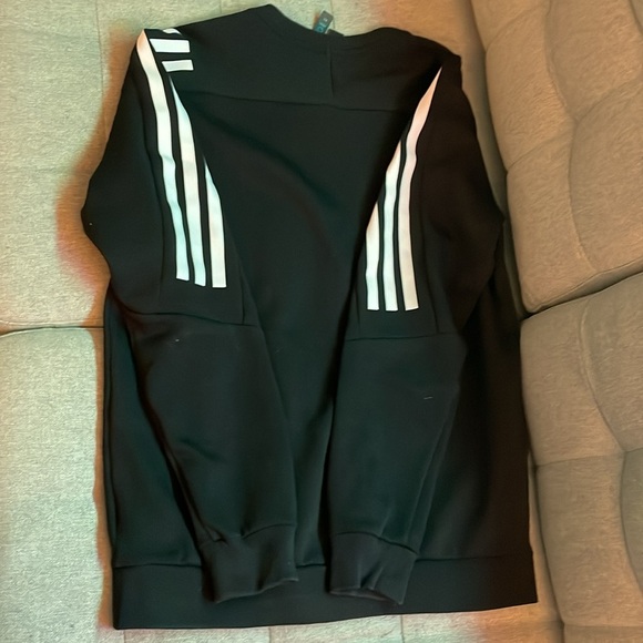 Adidas Black Sweater 3 Stripes - Picture 2 of 4